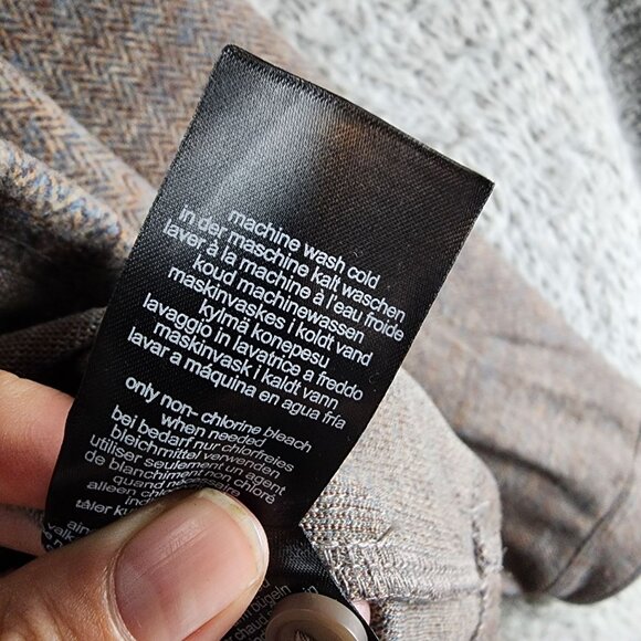 Liverpool Jacket Mens XXL Taupe Brown Flannel Button Down Shacket *NWT* - Picture 5 of 11